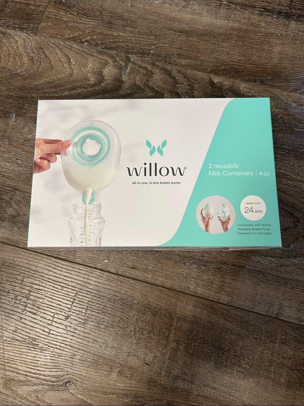Willow Reusable Milk Containers - Mint/White (2 Pack)